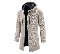 LAOSU Hiver Doublure Extérieur Veste Hommes Automne Et Hiver Chaud Doudoune Manches Longues Blouson Ski Pull Couverture Polaire Veste Décontractée Gilet Zippé Sans Capuche Homme Manteau Droit 3XL