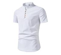 LAOSU Homme Chemises Hawaïennes Décontractées,Manches Courtes Chemise,Chemise Homme Tendance,Chemise en Voile De Coton,Costume Noir Chemise Noir,Chemise Ivoire,Marques De Chemises