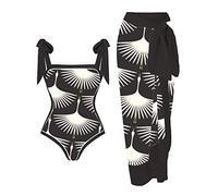 LAOSU Maillot De Bain 1 Pièce Avec Jupe De Plage,D'Été Culotte Maillot De Bain Taille Haute,Maillot De Bain 2 Pièces Femme Ronde,Maillot Bain Femme Ronde,Tankini Noir Femme,Maillot De Bain Femme Aminc