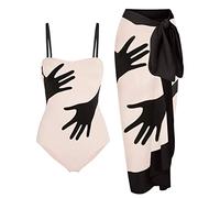 LAOSU Maillot De Bain 1 Pièce avec Jupe De Plage,D'Été Vente Maillot De Bain,Maillot De Bain Femme Luxe,Maillot De Bain Dos Couvert,Maillot De Bain Femme 2 Pieces String,Maillot Transbronzant