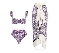 LAOSU Maillot De Bain Femme 1 Pieces avec Paréo,D'Été Maillot De Bain Femme Short,Maillot De Bain Froufrou,Maillot De Bain Orange,Coque Maillot De Bain,Maillot De Bain Haut De Gamme