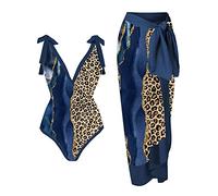 LAOSU Maillot De Bain Une Pièce avec Plage Cover Up,D'Été Bikini Sport Femme,Bikini String Taille Haute,Maillot Tie and Dye,Maillot De Bain 95G,Ensemble 2 Pieces Femme