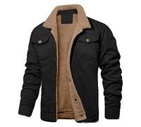 LAOSU Manteau Homme Chaude Hiver Trench Coat Manteau Peau Lainée Décontracté Pas Cher Mode Col Mouton Outerwear Doudoune Rembourrée Veste Polaire Militaire Jacket