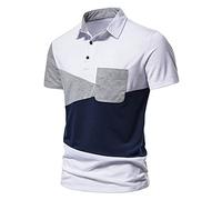LAOSU Origine Marque Polo Club en Maille Rouge Femme Gris Homme Marron Blanc Manche Courte Militaire Fleuri Bleu t Shirt 16-blanc L