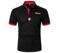 LAOSU Polo De Travail Manche Courte Décontracté Mode Polo Coton Homme Polos Hommes Costume Gris Chemise Noire Chemise Rayée Pas Cher Classique Polo Homme Année 60 Léger Habillé Tee Shirt