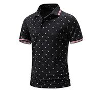 LAOSU Polo-FR220413-30 Polo Classe Homme Bleu Polos Manches Courtes Meilleur Noir Manche Courte de Rugby À Maille Piquée Homme, S