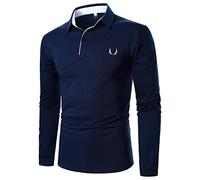 LAOSU Polo Homme Manche Courte Mode Imprimé Chemise Col Boutonné Homme Ample T-Shirt Casual Revers Travail Pullover Simple Classique Beau Hauts Confort Stretch Marque Décontracté Tops 08-blanc M