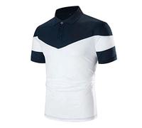 LAOSU Polo Homme Manche Longue Manches Longues Rugby Rouge Marque Vêtement Vetement Golfeur, 11-blanc, M