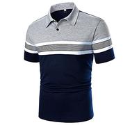 LAOSU Polo Homme Manche Longue Manches Longues Rugby Rouge Marque vêtement Vetement Golfeur, 17-marine, L