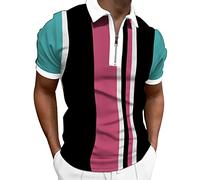 LAOSU Polo Homme Manches Courtes Mode Grande Taille Imprimé Patchwork Col Boutonné Hauts Décontractés Confort Golf Chic Casual Sport Beau T-Shirt Tee Shirt Printemps Été Pas Cher Streetwear Tops