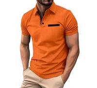 LAOSU Polo Homme Manches Courtes Slim-Fit Polo,Polo Col Mao Manches Courtes,Polo Chic Homme,Polo Légers Homme,Polo Homme Manches Courtes