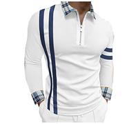 LAOSU Polo Homme Manches Longues Vintage Pas Cher Casual Col Zippe Tops Mode Hauts Golf Beau Décontractés Confort Streetwear T-Shirt Automne et Hiver Tee Shirt Tendance Imprimé m4JOSyQBr X-b-bleu M