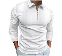 LAOSU Polo Manche Longue Homme Pas Cher éPissage Tendance Manches Longues DéContracté LéGer Vintage Style Cachemire vG4Mhg9Wk Blanc M