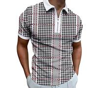 LAOSU Polo Manches Courtes Homme Hauts Printemps Été Streetwear Imprimé Grande Taille Col Zippe Mode Casual Vintage Tops Décontractés Sport Tee Shirt Confort Chic Golf Pas Cher Beau T-Shirt