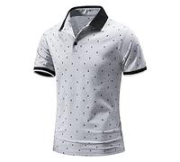 LAOSU Polo Manches Courtes Homme Streetwear Chic Grande Taille Beau Printemps Été Pas Cher Confort Vintage Col Zippe Hauts Décontractés Tee Shirt Imprimé Golf Sport Casual Tops T-Shirt Mode