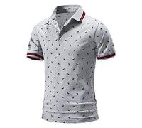 LAOSU Polo Personnalisé Brodé de Golf Slim Tee Shirt Racing Jaune Bleu Ciel Noir Femme Bordeaux Marque Club Homme Luxe Multicolore, #007-gris, L, (Polo-FR220413-32)