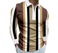 LAOSU Polo Rayé Homme Polo Orange Homme Polo Marin Homme Polo Golf Homme Polo Col Mao Carreaux Longues DéContractéS Contrastante éPissage T Shirt Polo Polo Marque Homme
