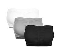 LAOSU Soutien Gorge sans Bretelles Femme sans Armature Yoga Lingerie Maintien Mode sans Couture Bra Pas Cher Sous Vetements Brassière Chic Grande Taille Sports Féminin Confort Sexy Classique Lot de 3