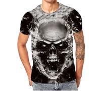 LAOSU T-Shirt Manches Courtes Homme Casual Personnalisé Tops Col Rond Tshirt Chic Mode Pas Cher Grande Taille Sport Décontractés Été Hauts Streetwear Fitness Humour Vintage Imprimé 3D Tee Shirt Beau