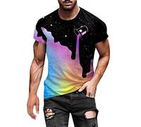 LAOSU T-Shirt Manches Courtes Homme Casual Personnalisé Tops Col Rond Tshirt Chic Mode Pas Cher Grande Taille Sport Décontractés Été Hauts Streetwear Fitness Humour Vintage Imprimé 3D Tee Shirt Beau