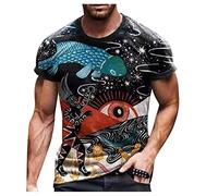 LAOSU T-Shirt Manches Courtes Homme Tops Décontractés Humour Chic Col Rond Fitness Pas Cher Streetwear Personnalisé Mode Vintage Sport Tshirt Tee Shirt Hauts Beau Grande Taille Casual Été Imprimé 3D