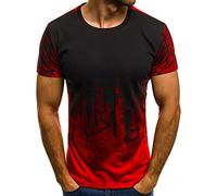 LAOSU Tee Shirt Manche Courte Homme Marque T Noir Blanc Oversize Friends Personnalisé Pas Cher Couple Cher, 03-rouge, XXL