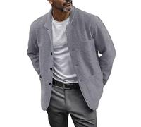 LAOSU Vestes Homme Manches Longues Cardigan Blouson,Automne Hiver Blouson Homme Marron,Veste Rembourrée Homme,Cardigan A Capuche,Manteau Parka Homme,Chaud Manteau Long Homme