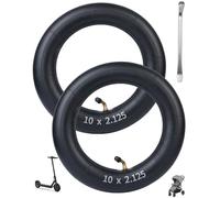 LAOYE 2X Chambre a Air 10x2.125 Valve Coudée à 45° Chambre à Air 10 Pouces pour Trottinette Electrique