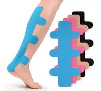 LAOYEFACAI Kinesiotape Prédécoupé pour les genoux 8 pièces kinesiotape imperméable pour les muscles du talon et du mollet pour la marche, la course et le saut