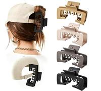 LAOYEFACAI Lot de 4 Pinces à Cheveux pour Casquettes Baseball | Compatible Trucker, Cheveux Épais, Pour Femme, Bijou Cheveux