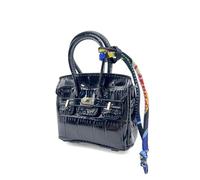 LAOYEFACAI Mini pendentif de sac à main Joli porte-clés en cuir Breloque pour sac à main Parfait pour les femmes Joli étui pour écouteurs pour les femmes (Noir)