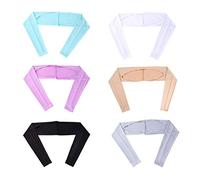 LaoZan 6 Pairs Manche de Bras de Cyclisme Golf Châle de Protection Solaire Protection UV Manchon de Refroidissement avec Trous Pouces (Style1, 155 cm(Longueur))