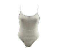 LaoZan Bodysuit Femme sans Manches Haut Combinaisons Collant De Danse Bodysuit sous-Vêtement Lingerie Body String Justaucorps Blanc XXL