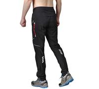 LaoZan Élasticité Résistance au Déchirement Cyclisme Pantalons Homme Femme Respirant Long Cycliste Pantalon de Vélo (Noir,M