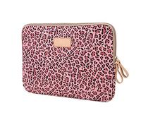 LaoZan Léopard Housse pour ordinateur portable Sac de transport Pochette Sacoche pour 6.5-15 Pouces ipad/Ultrabook/Netbook 12" Leopard rouge
