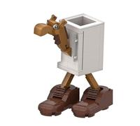 LaoZan Tralalero Tralala Figurine 3D, Tung Tung Tung Sahur Briques de Construction Italian Brainrot - Kit Créatif pour Collection et Décoration (Tung Sahur)
