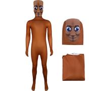 LaoZan Tung Tung Tung Sahur Costume de Cosplay avec Masque, Tenue de Jeu de Rôle Italian Brainrot pour Halloween et Carnaval, adapté pour les enfants et les adultes