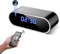 LaoZiTong Réveil 4K Full UHD WiFi Caméra Espion Rouge Caméscope Mini DV Enregistreur vidéo Portable Support Android iPhone App Vista Télécommande 140 Angle de Vision Nocturne Détection de Mouvement