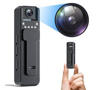 LaoZiYao Caméra corporelle 1080p Full HD - Caméra corporelle portable avec vision nocturne, enregistrement en boucle, clip arrière pour voyage, livreur, enregistrement de conférences, travaux de