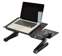 Lap Desks Plateau,Table de Lit Pliable, Support pour Ordinateur Portable,Petite Table pour Ordinateur pour Lit,Réglable sur 360 degrés,Amovible Compatible avec Toutes Sortes Ordinateur (Noir)