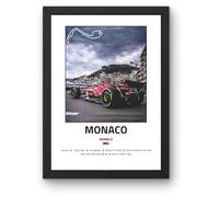 Lap Legends Monaco F1 Track Affiche encadrée Cadeau