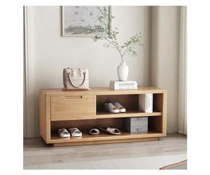 LAPADULA Repose-pieds Tabouret pour changer les chaussures, pour porter pour la Porte de la maison, étagère à chaussures, Tabouret pour s'asseoir, à poser une pièce avec tiroir Entrée Ottoman(B)