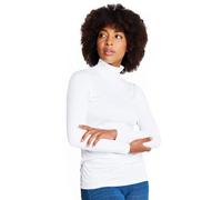 LAPASA Haut Thermique Col Cheminée Femme Maillot de Corps à Manches Longues sous-Vêtements Automne-Hiver Chaud L87 Fin, Blanc, XXL