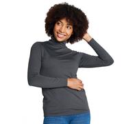 LAPASA Haut Thermique Col Cheminée Femme Maillot de Corps à Manches Longues sous-Vêtements Automne-Hiver Chaud L87 Fin, Gris Foncé, S