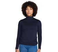 LAPASA Haut Thermique Col Cheminée Femme Maillot de Corps à Manches Longues sous-Vêtements Automne-Hiver Chaud L89 Moyennement Épais, Bleu Marine, XS