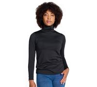 LAPASA Haut Thermique Col Roulé Femme Maillot de Corps à Manches Longues sous-Vêtements Automne-Hiver Chaud L88 Fin, Noir, L