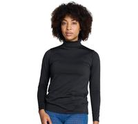 LAPASA Haut Thermique Col Roulé Femme Maillot de Corps à Manches Longues sous-Vêtements Automne-Hiver Chaud L90 Moyennement Épais, Noir, XXL