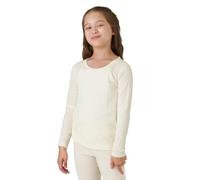 LAPASA Haut Thermique Enfant 100% Laine Mérinos Naturelle Maillot Manches Longues sous-Vêtements Chauds Fille et Garçon Mixte Unisexe Automne/Hiver Fin & Léger K13 Crème (Haut), 7-8 Ans