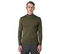 LAPASA Haut Thermique Homme Col Cheminée Maillot de Corps à Manches Longues sous-Vêtements Automne-Hiver Chaud M102 Fin, Vert Olive, XL