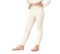LAPASA Pantalon Thermique Enfant 100% Laine Mérinos Naturelle sous-Vêtements Chauds Fille et Garçon Bas Mixte Unisexe 5-13 Ans Automne/Hiver Fin & Léger K14 Crème (Pantalon), 5-6 Ans